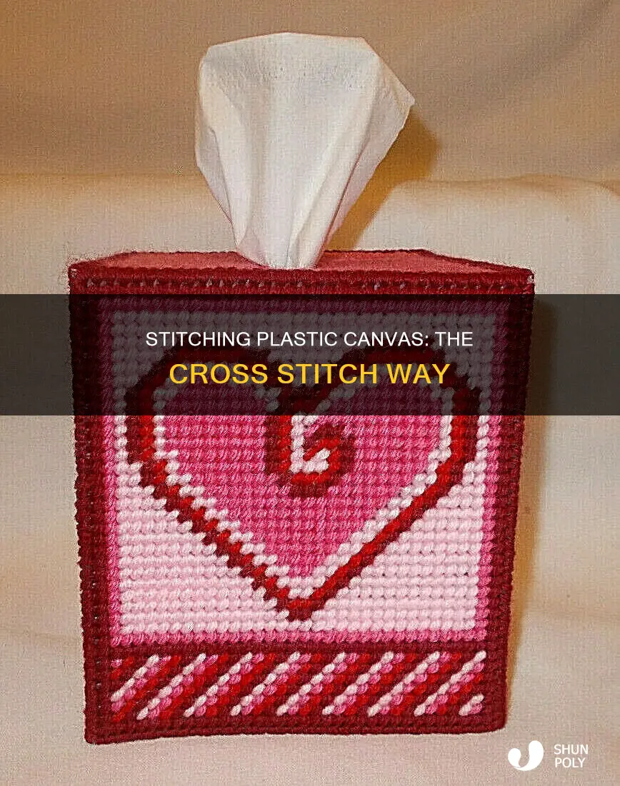 how to do plastic canvas cross