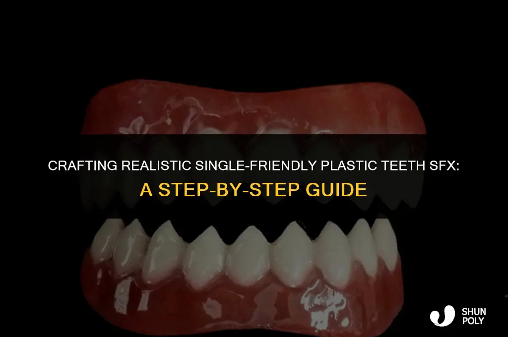 how to do single friendly plastic teeth sfx