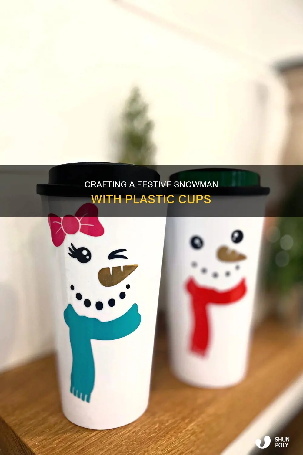 how to do snowman with plastic cups