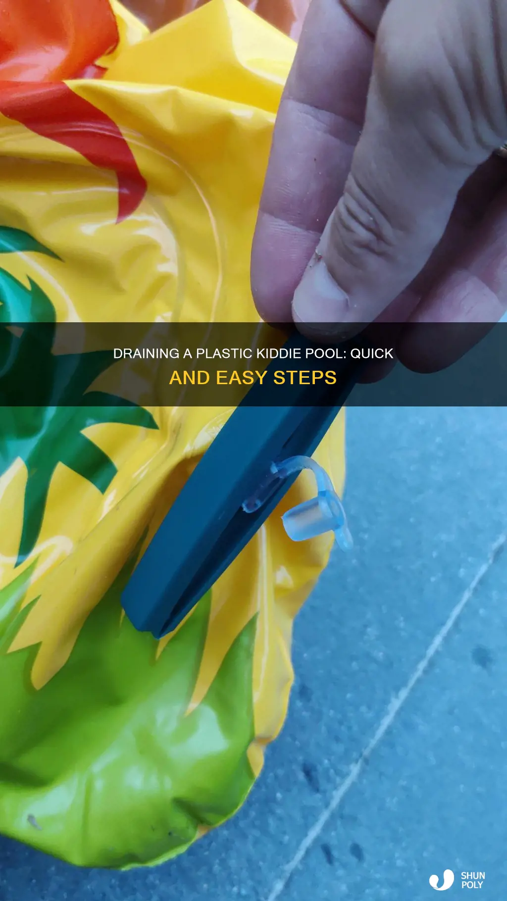 how to drain a plastic kiddie pool