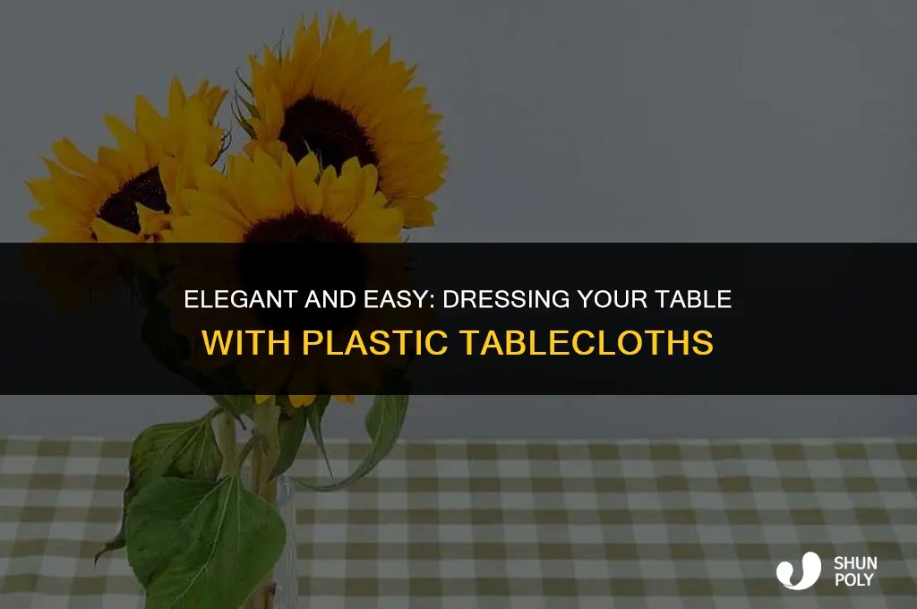 how to dress a table with plastic tablecloths