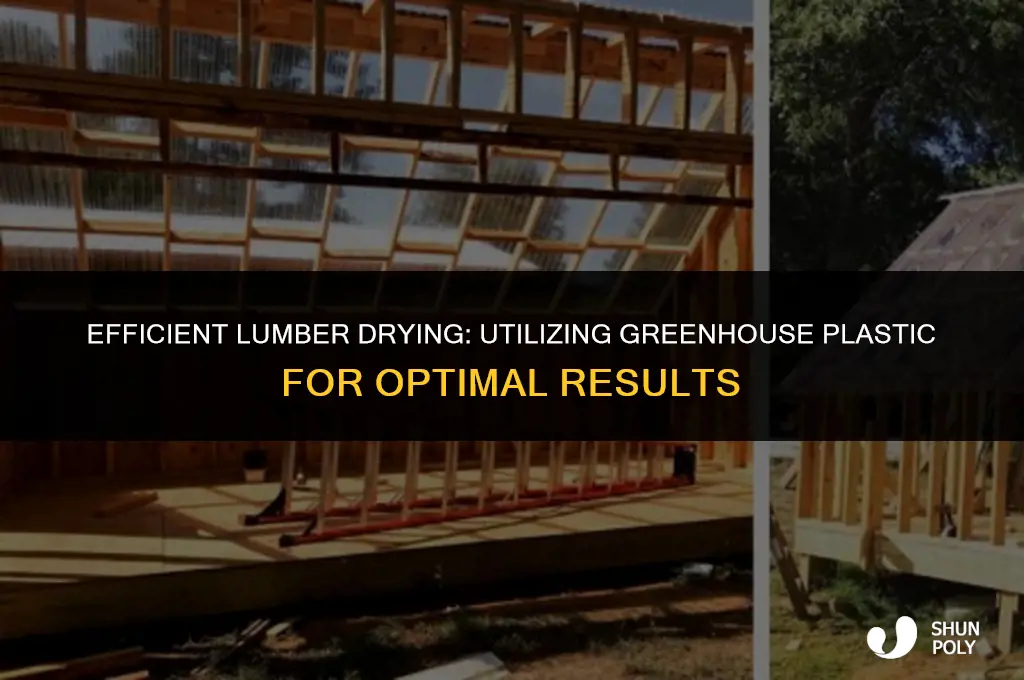 how to dry lumber with green house plastic