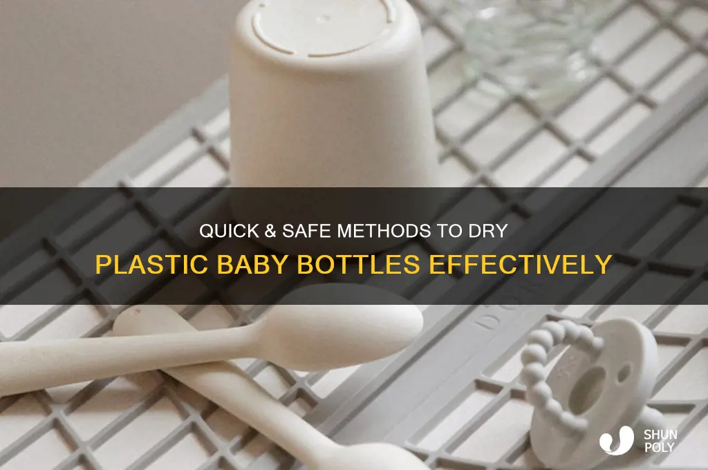 how to dry plastic baby bottles