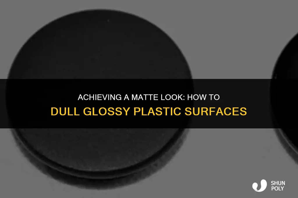 how to dull a glossy finish on plastic