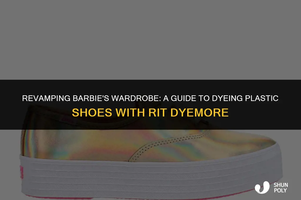 how to dye plastic barbie shoes with rit dyemore