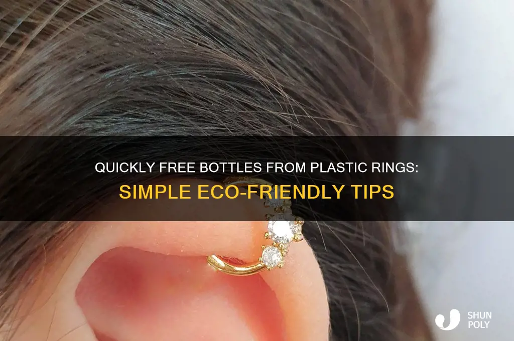 how to easily remove bottles from the plastic rings