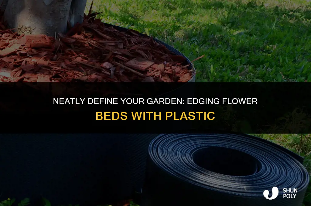 how to edge a flower bed with plastic