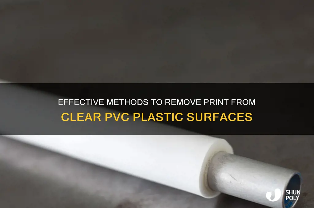 how to erase print on clear plastic pvc