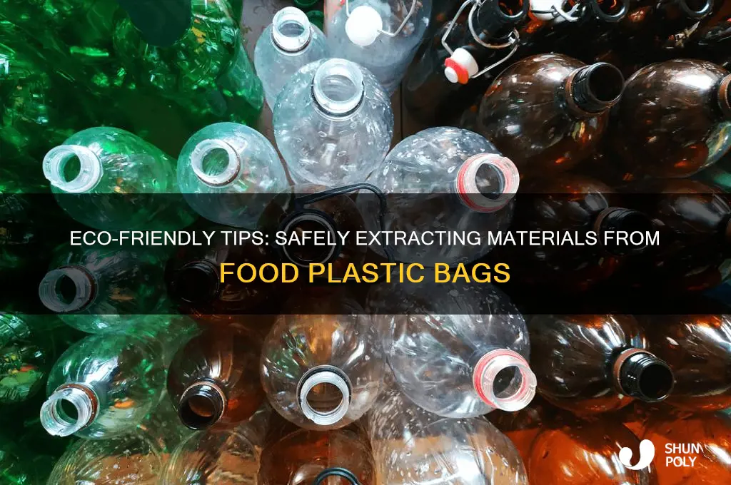 how to extract material from food plastic bags