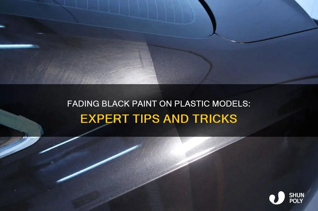 how to fade black paint on a plastic model