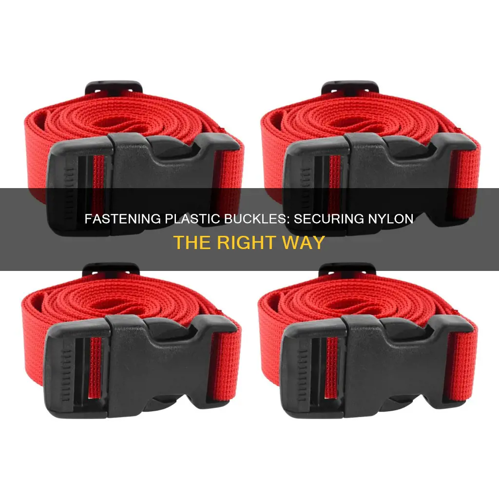 how to fasten plastic buckle to nylon