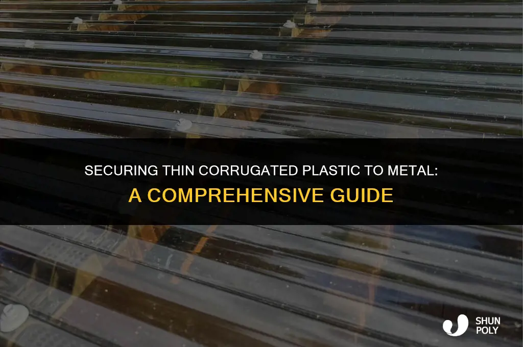how to fasten thin corrugated plastic to metal