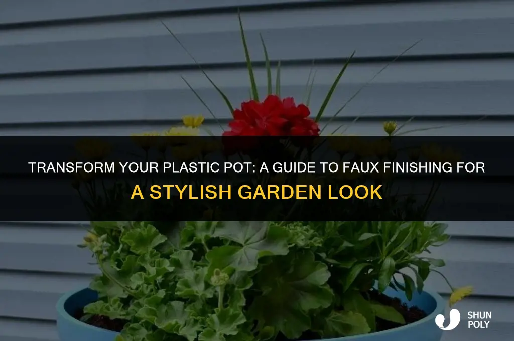 how to faux finish a plastic flower pot