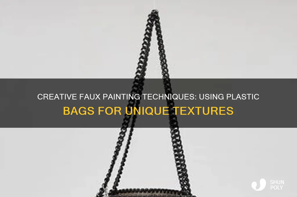 how to faux paint using plastic bags