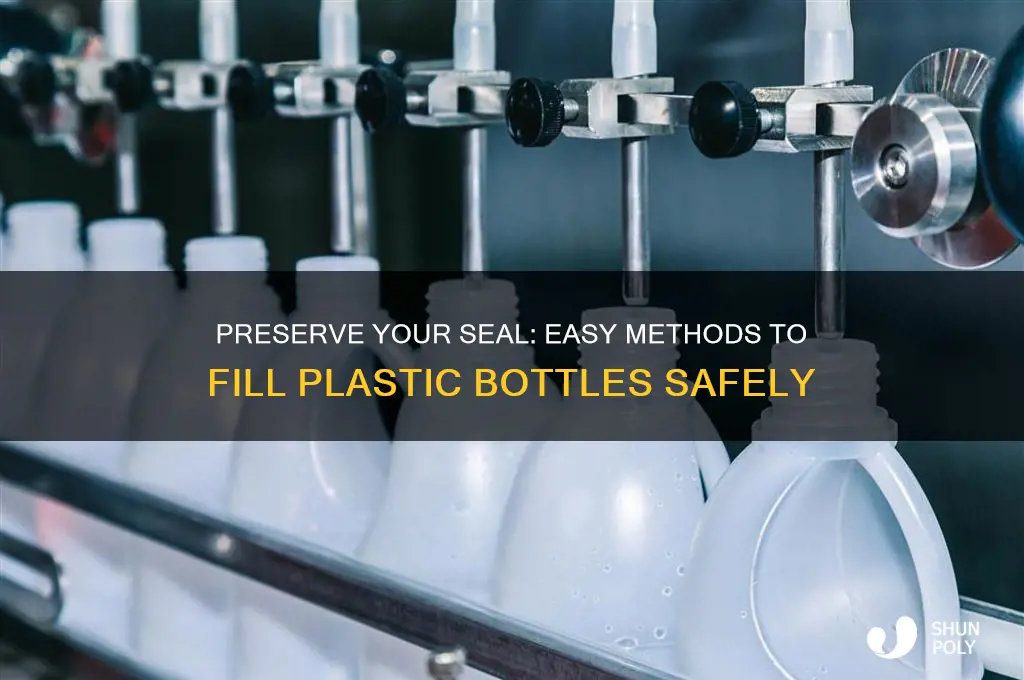 how to fill a plastic bottle without breaking the seal
