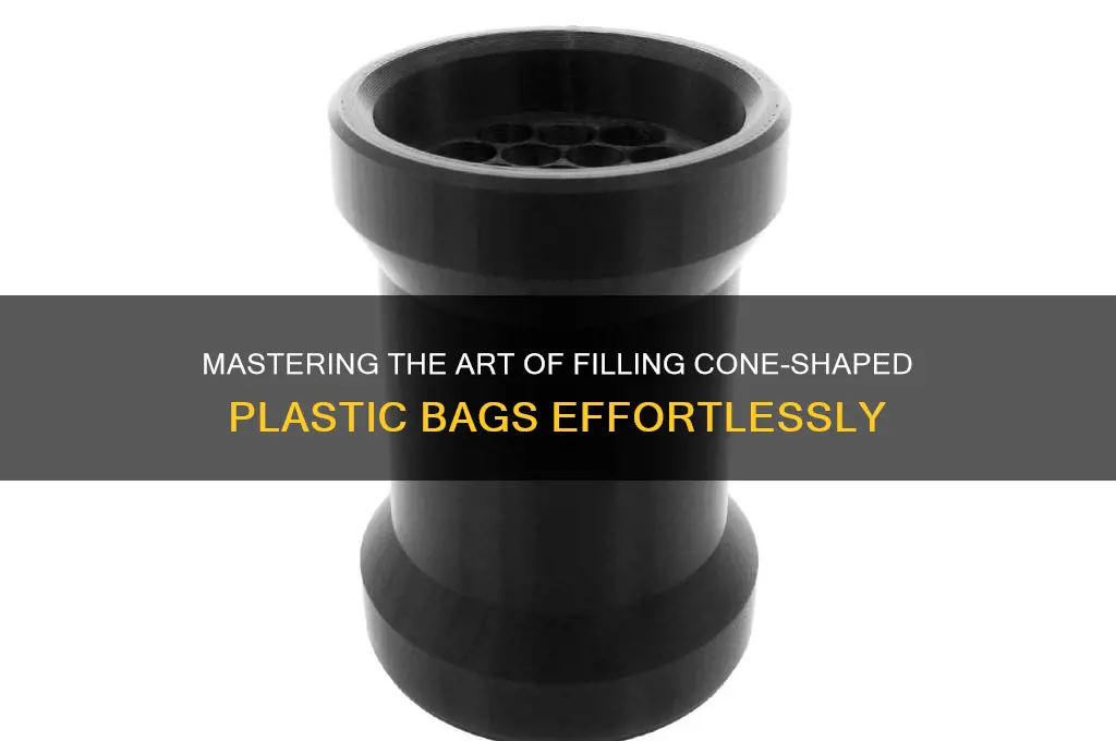 how to fill cone shape plastic bags