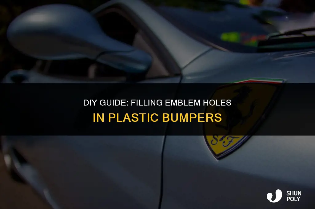 how to fill emblem holes in a plastic bumper