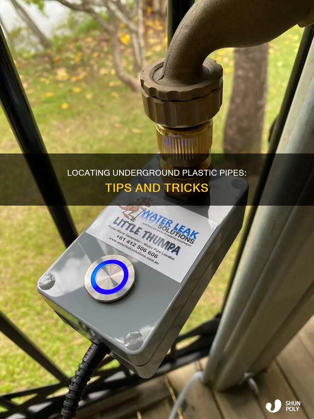 how to find buried plastic water pipes