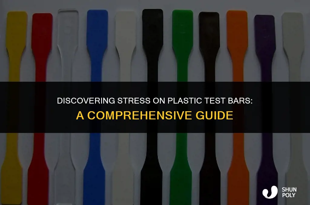 how to find stress on a plastic test bar