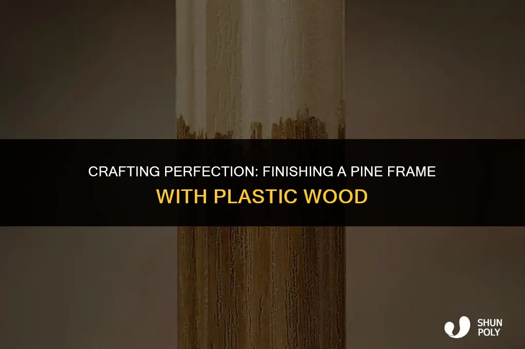 how to finish a pine frame with plastic wood