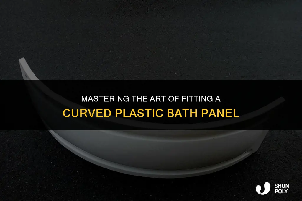 how to fit a curved plastic bath panel