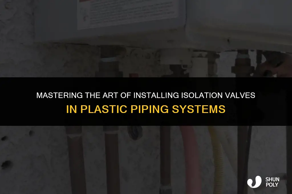 how to fit isolation valve to plastic pipe