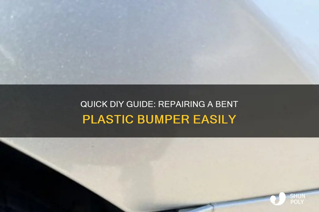 how to fix a bent bumper made out of plastic