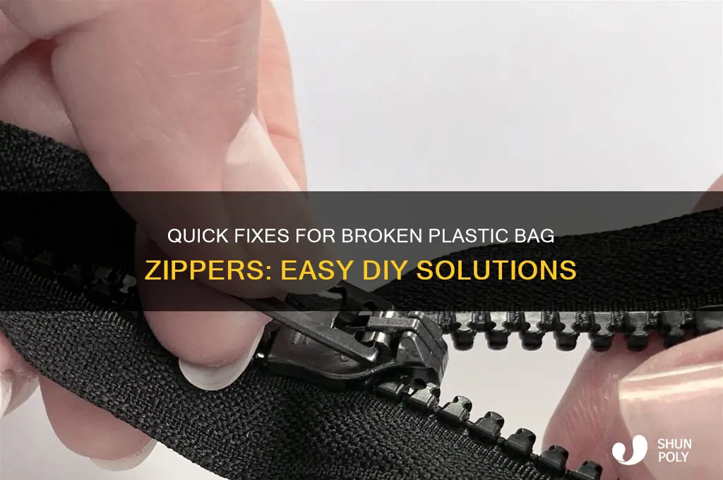 how to fix a plastic bag zipper