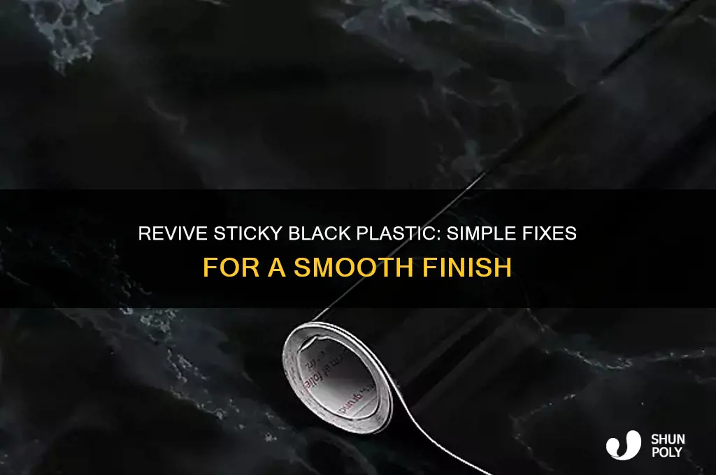 how to fix black plastic when it gets sticky