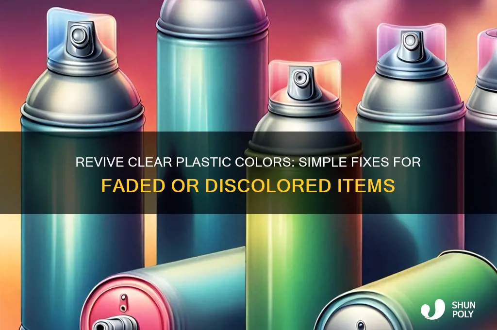 how to fix coloers on clear plastic