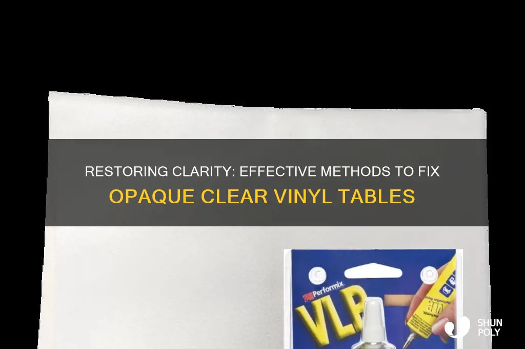how to fix opaque clear plastic vinyl table