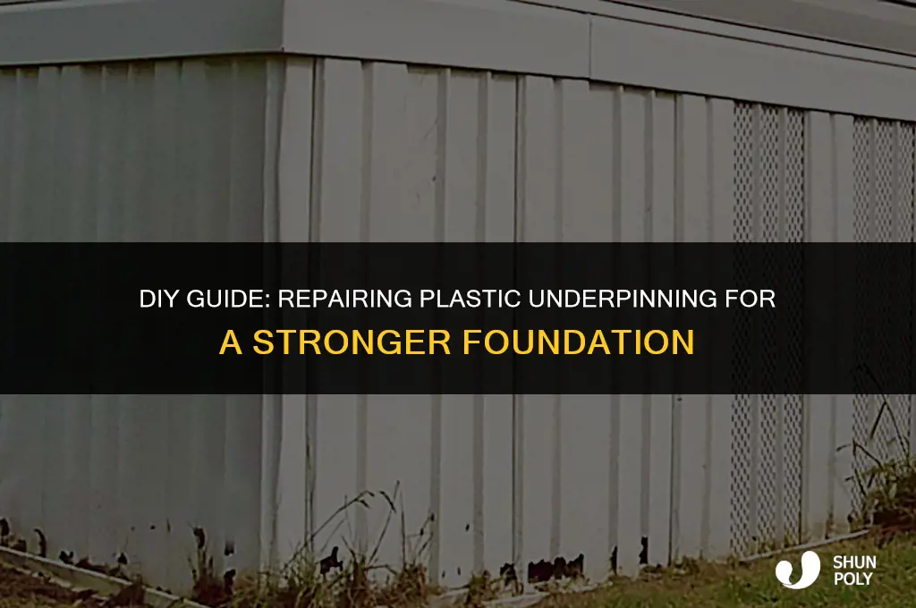 how to fix plastic underpinning