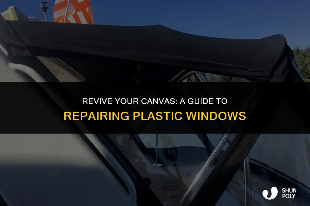 how to fix plastic windows attached to canvas