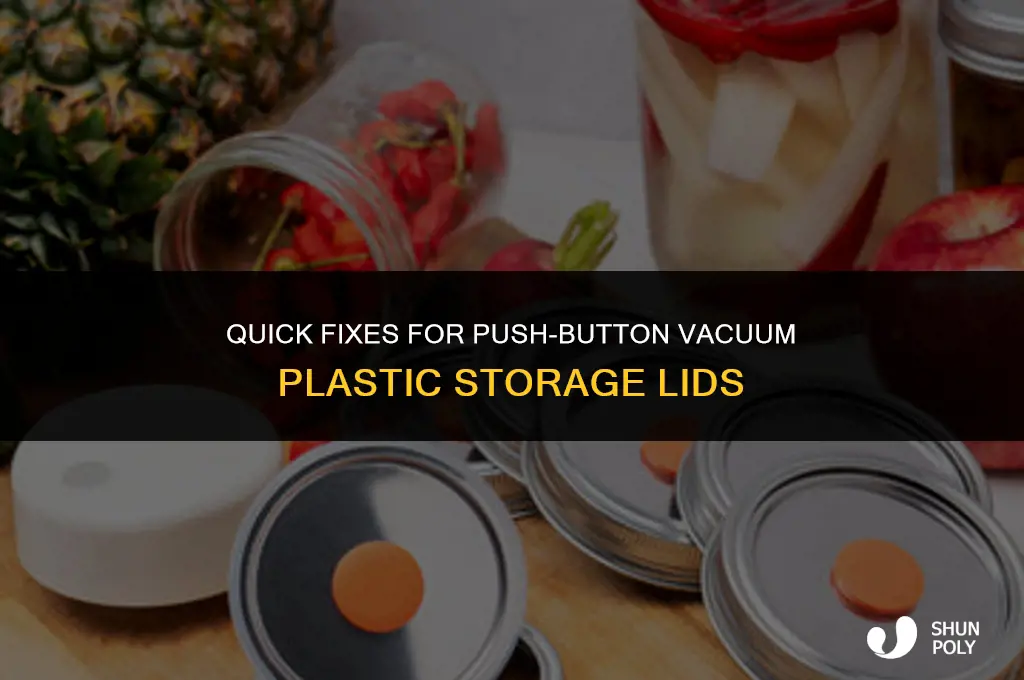 how to fix push button vacuum plastic storage lids