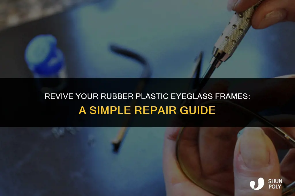 how to fix rubber plastic eyeglass frames