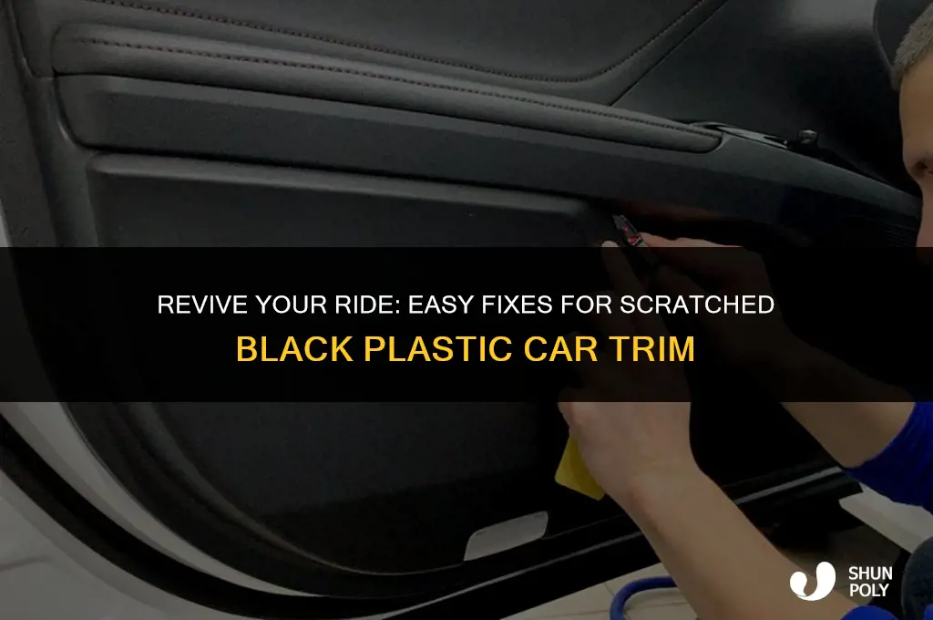 how to fix scratches black plastic trim car