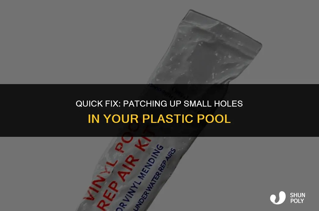 how to fix small hole in plastic pool