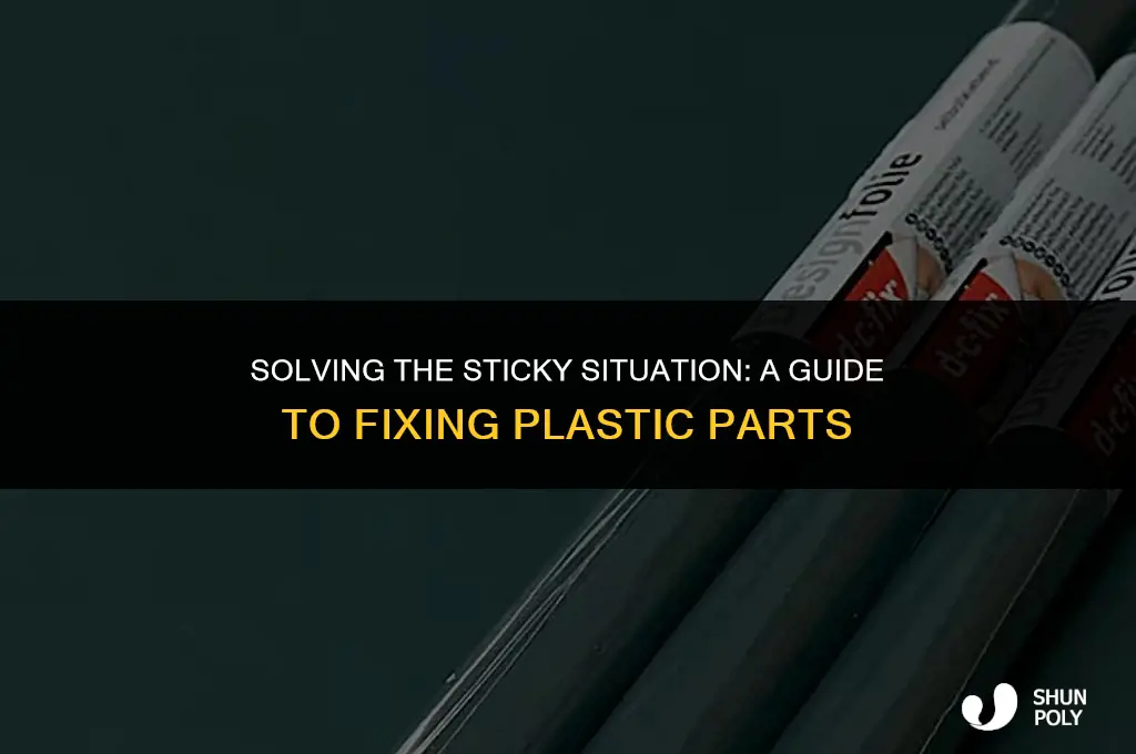 how to fix sticky plastic parts