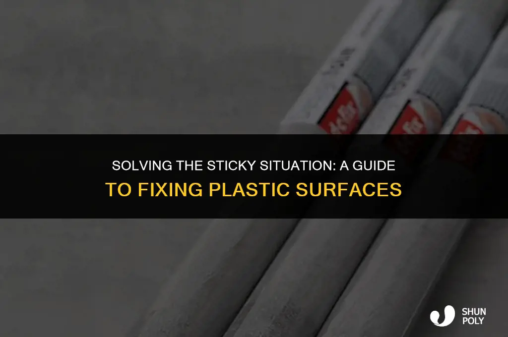 how to fix sticky plastic surface