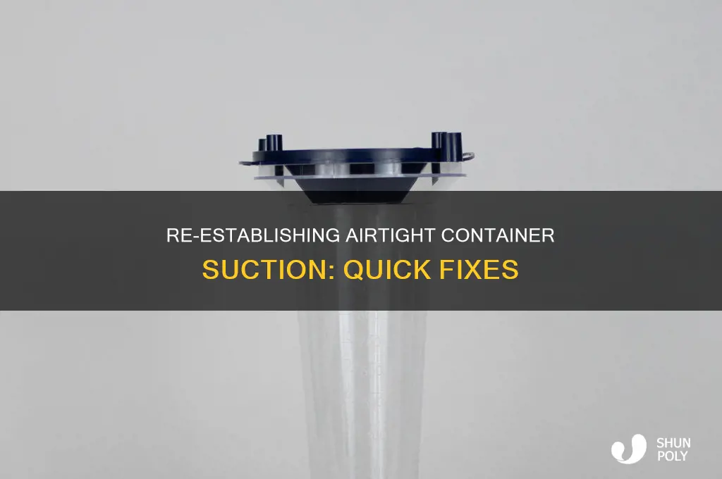how to fix suction on plastic airtight containers on