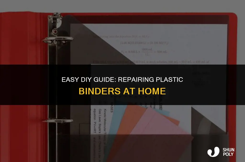 how to fix the plastic on a binder