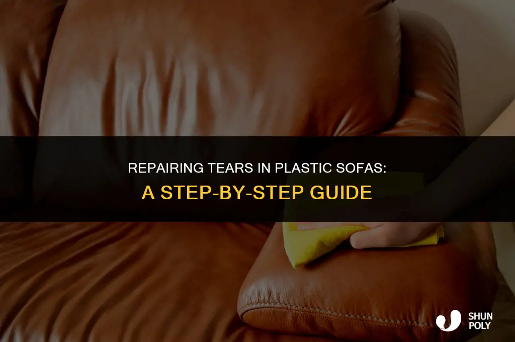 how to fix torn plastic sofa