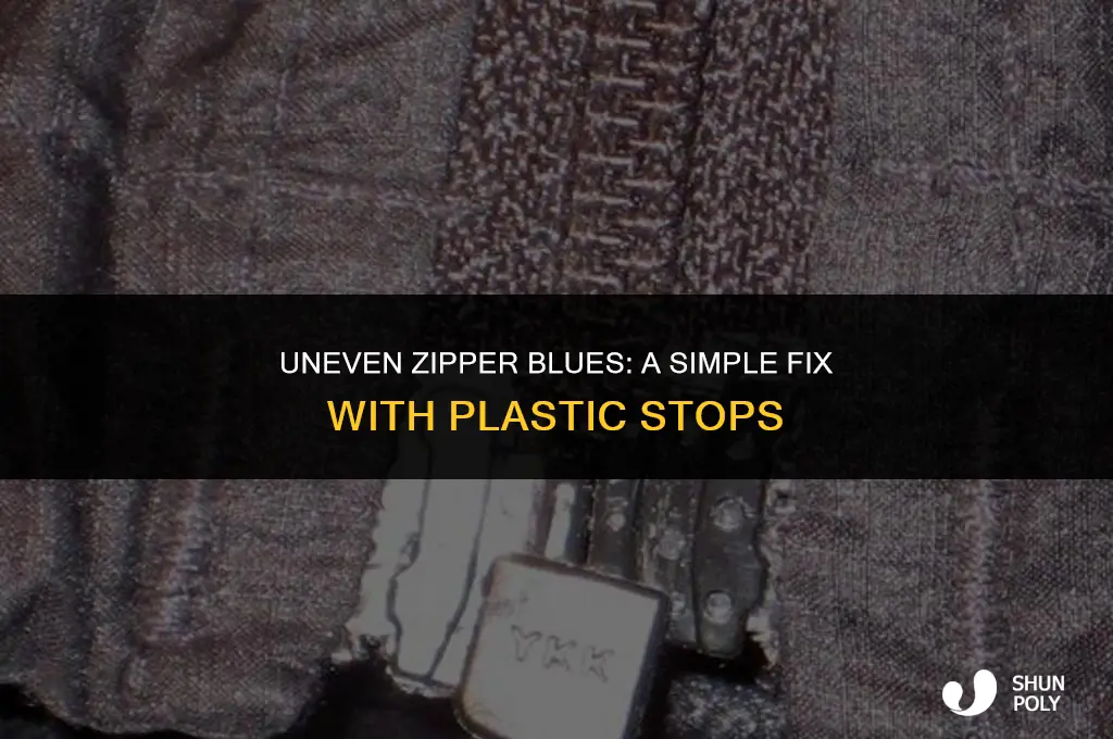 how to fix uneven zipper with plastic stops