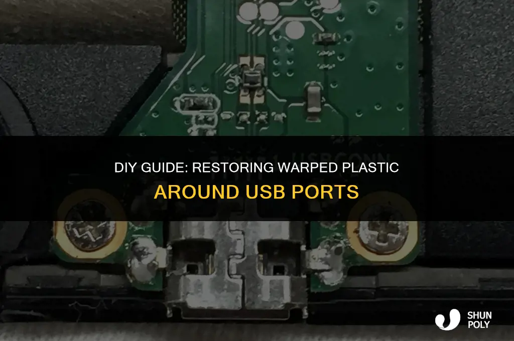 how to fix warped plastic around usb