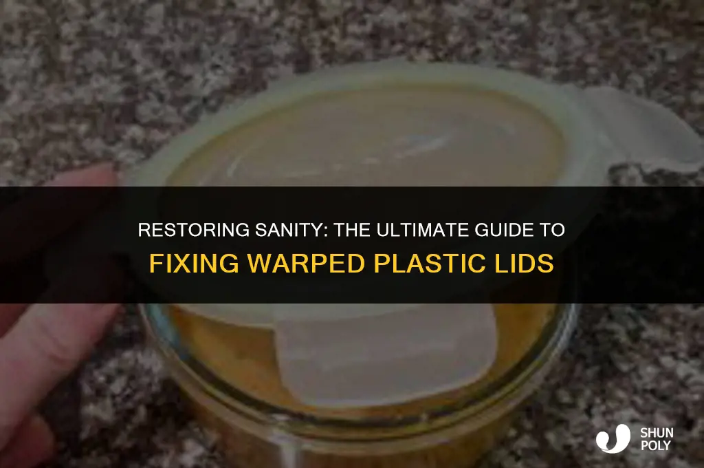 how to fix warped plastic lid