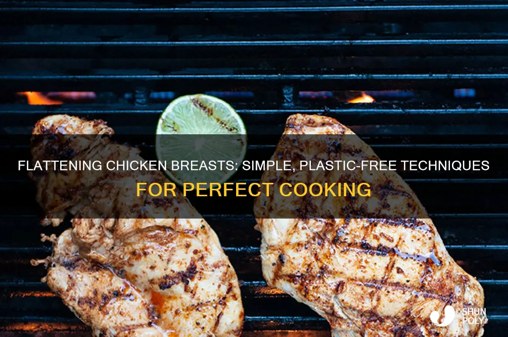 how to flatten chicken breast without plastic bags