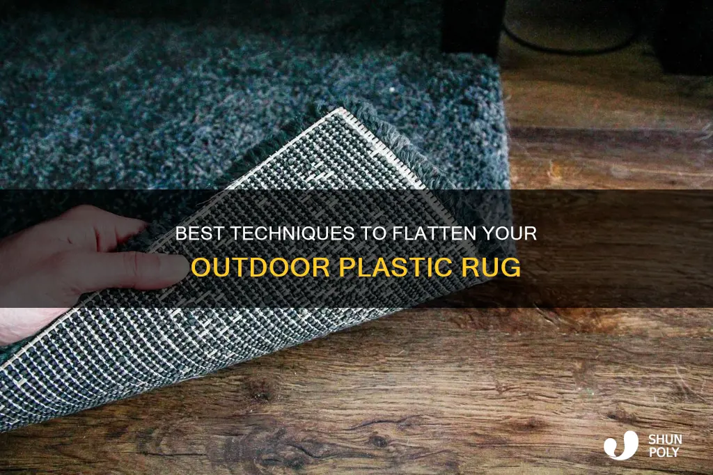 how to flatten outdoor plastic rug