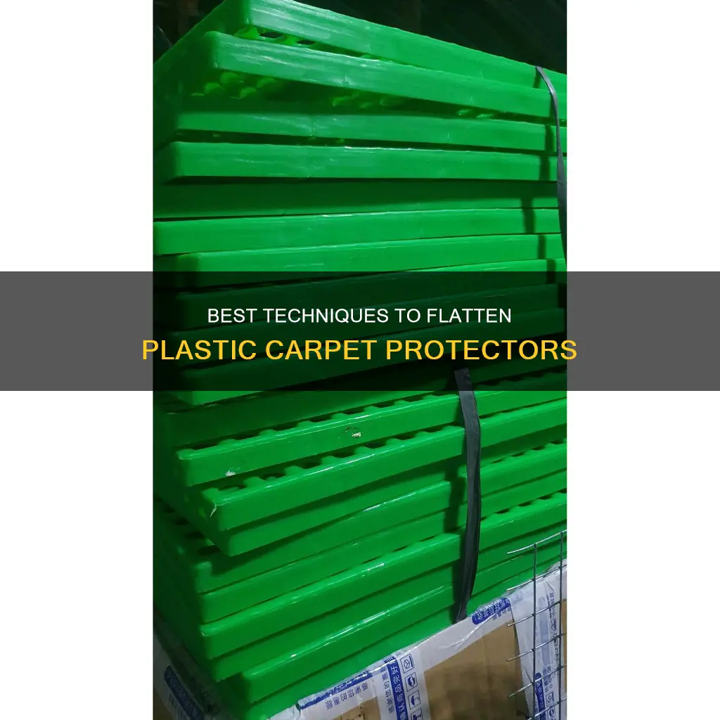 how to flatten plastic carpet protector