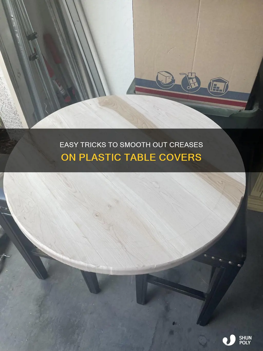 how to flatten plastic table cover