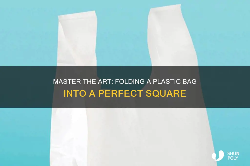 how to fold a plastic bag into a square